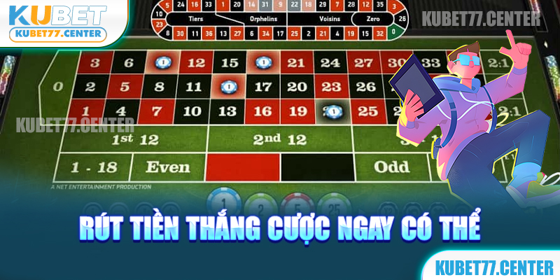 Rút tiền thắng cược ngay có thể